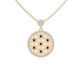 natural garnet infinity love knot necklaces in yellow gold vermeil